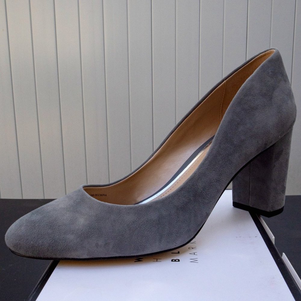 White House Black Market, SUEDE CLAIRE PUMP - SMOKED PEARL 10